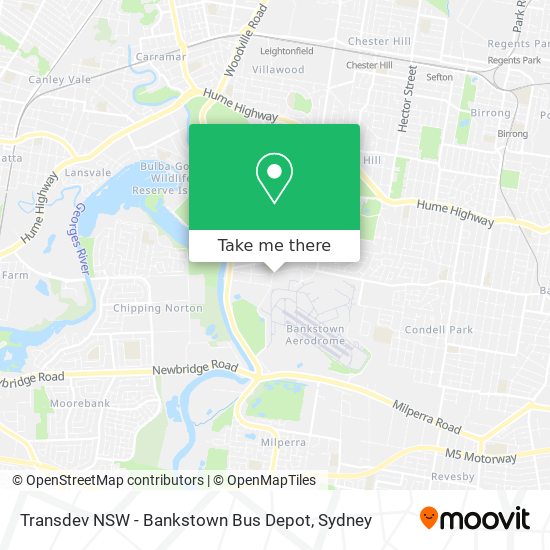 Transdev NSW - Bankstown Bus Depot map