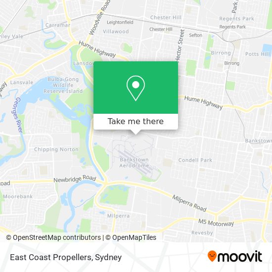 East Coast Propellers map