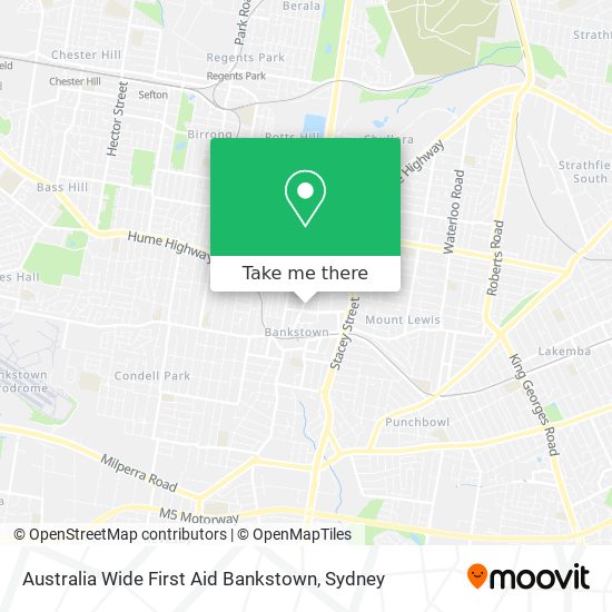 Mapa Australia Wide First Aid Bankstown