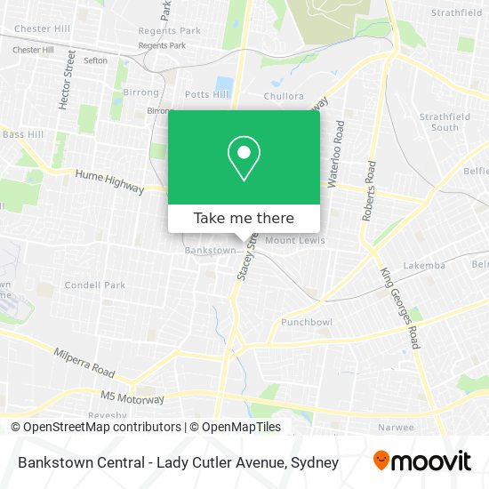Bankstown Central - Lady Cutler Avenue map