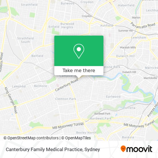 Mapa Canterbury Family Medical Practice