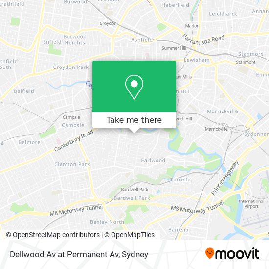 Mapa Dellwood Av at Permanent Av