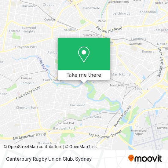 Canterbury Rugby Union Club map