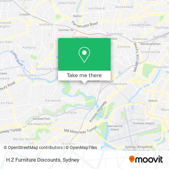 H Z Furniture Discounts map
