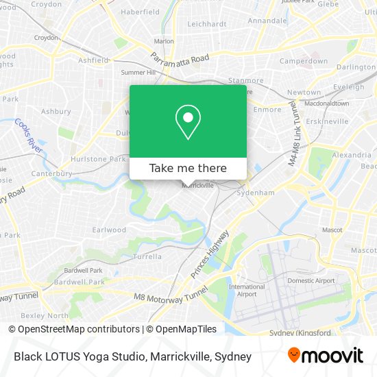 Black LOTUS Yoga Studio, Marrickville map