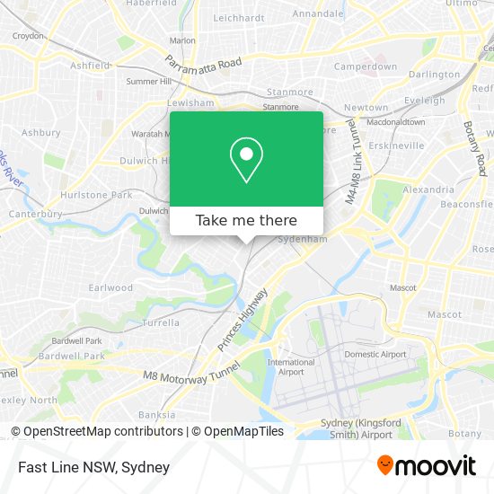 Fast Line NSW map