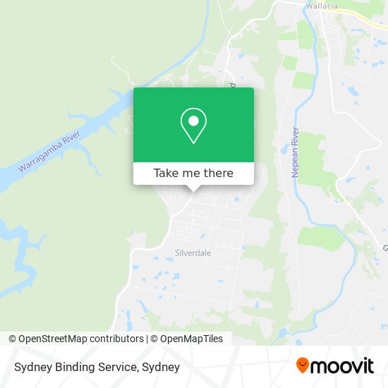 Sydney Binding Service map