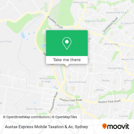 Austax Express Mobile Taxation & Ac map