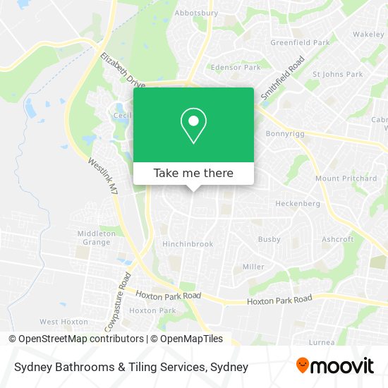 Sydney Bathrooms & Tiling Services map