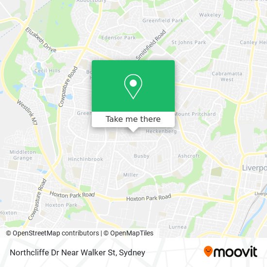 Northcliffe Dr Near Walker St map