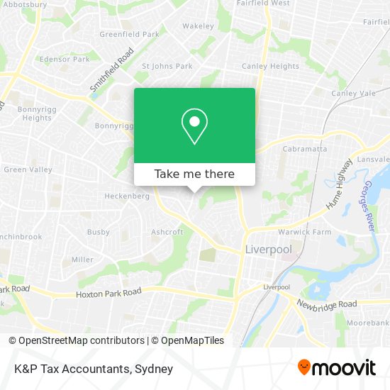 K&P Tax Accountants map