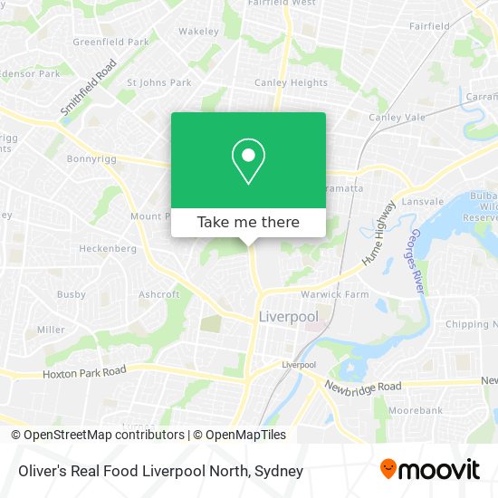 Oliver's Real Food Liverpool North map