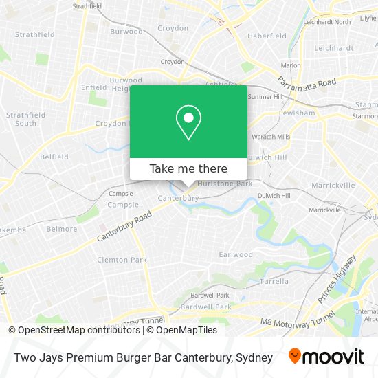 Two Jays Premium Burger Bar Canterbury map