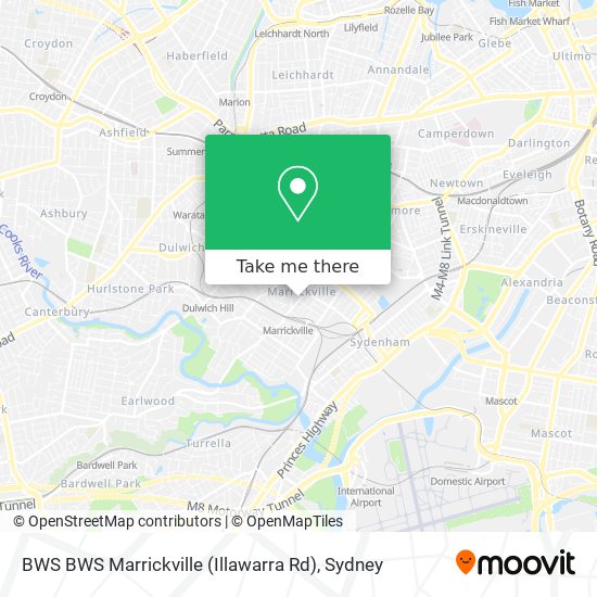 BWS BWS Marrickville (Illawarra Rd) map