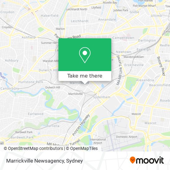 Marrickville Newsagency map