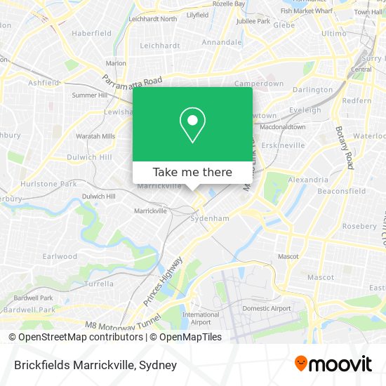 Mapa Brickfields Marrickville