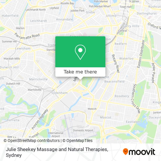 Mapa Julie Sheekey Massage and Natural Therapies
