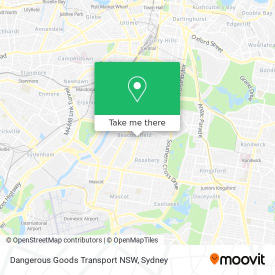Dangerous Goods Transport NSW map