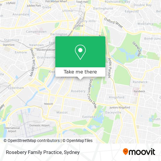 Rosebery Family Practice map