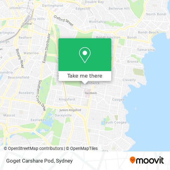 Goget Carshare Pod map