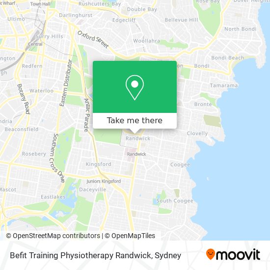 Befit Training Physiotherapy Randwick map