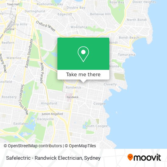 Safelectric - Randwick Electrician map