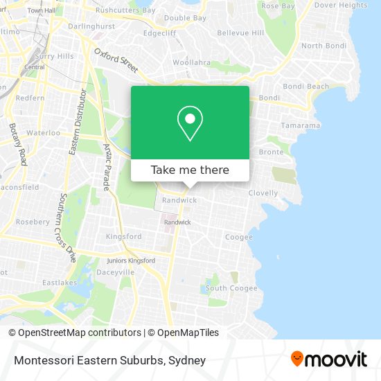 Montessori Eastern Suburbs map