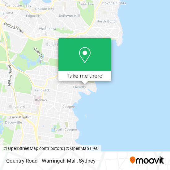 Mapa Country Road - Warringah Mall