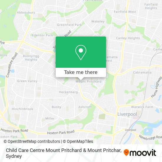 Child Care Centre Mount Pritchard & Mount Pritchar map