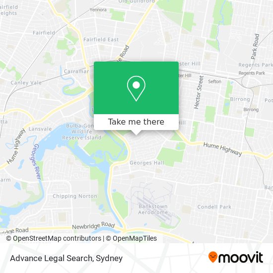 Advance Legal Search map