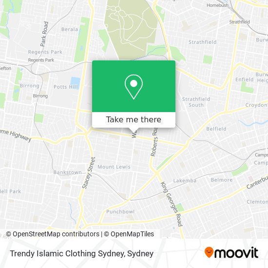 Mapa Trendy Islamic Clothing Sydney