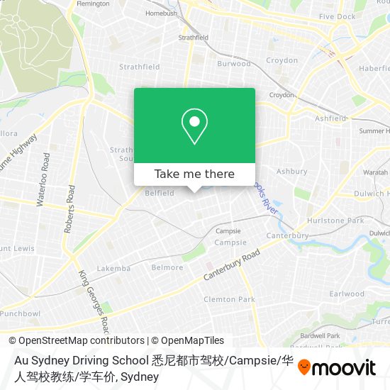 Au Sydney Driving School 悉尼都市驾校 / Campsie / 华人驾校教练 / 学车价 map