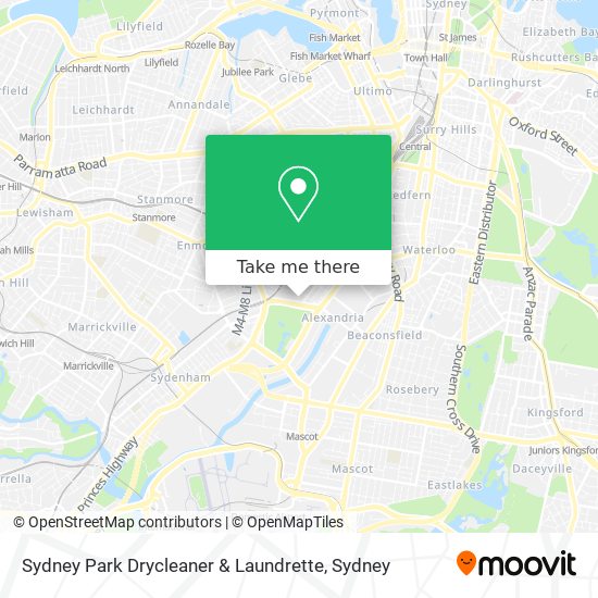 Mapa Sydney Park Drycleaner & Laundrette