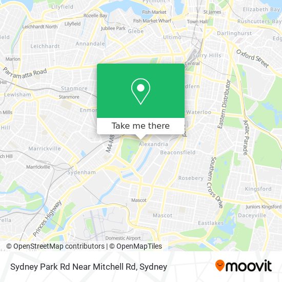 Mapa Sydney Park Rd Near Mitchell Rd