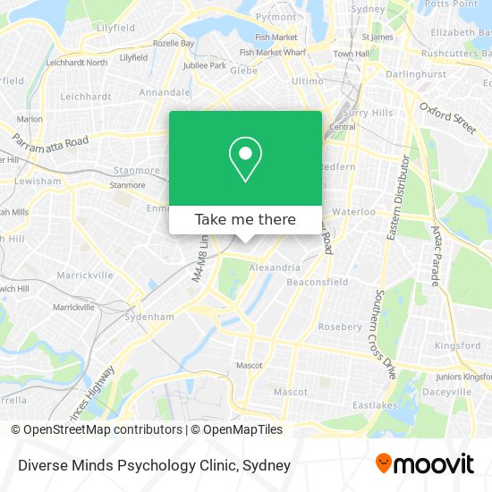 Diverse Minds Psychology Clinic map