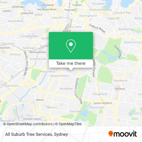 All Suburb Tree Services map