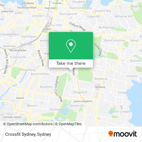 Mapa Crossfit Sydney