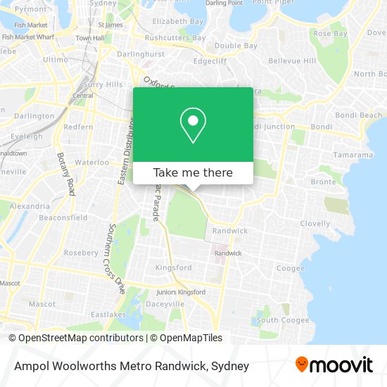 Ampol Woolworths Metro Randwick map