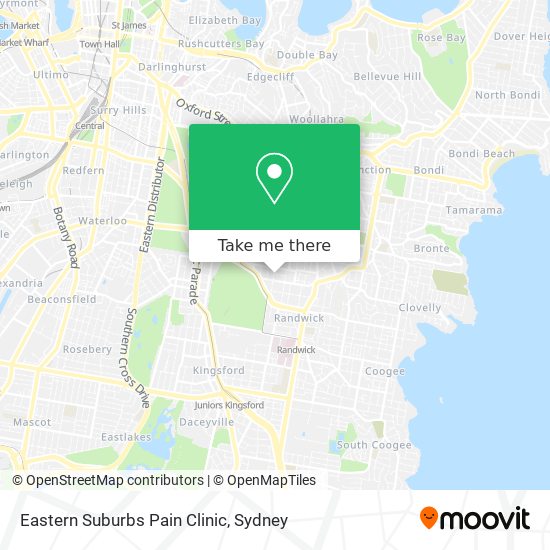 Eastern Suburbs Pain Clinic map