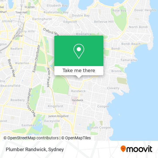 Mapa Plumber Randwick