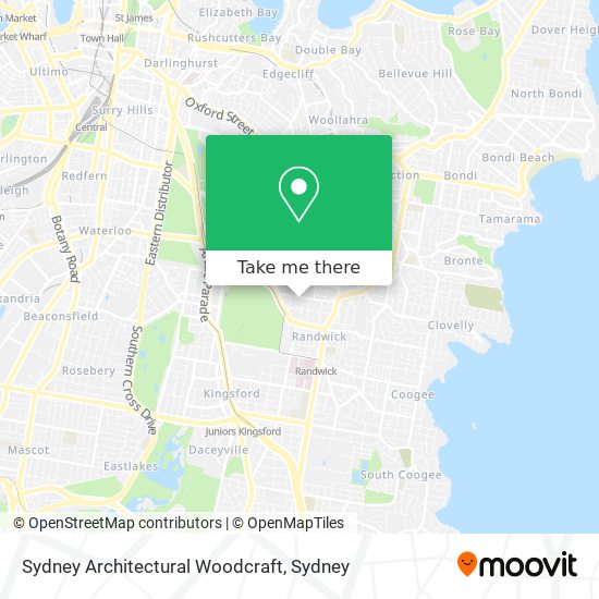 Sydney Architectural Woodcraft map