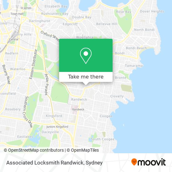 Associated Locksmith Randwick map