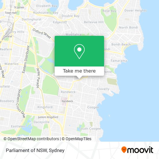 Mapa Parliament of NSW