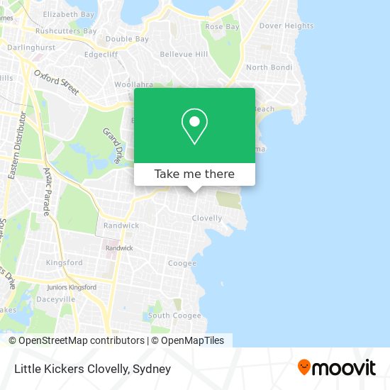 Mapa Little Kickers Clovelly