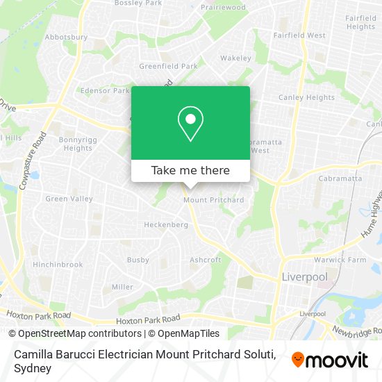 Camilla Barucci Electrician Mount Pritchard Soluti map