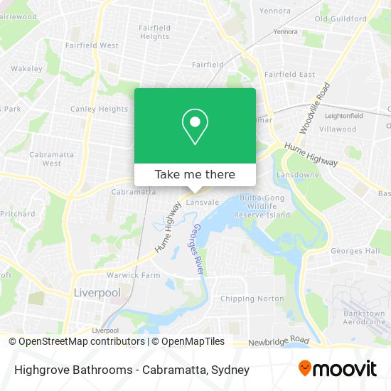 Highgrove Bathrooms - Cabramatta map