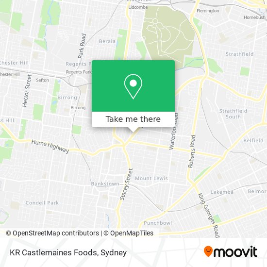 KR Castlemaines Foods map