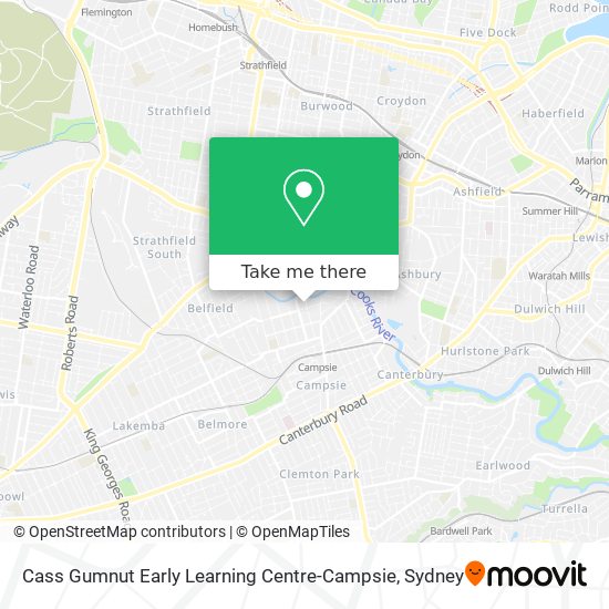 Mapa Cass Gumnut Early Learning Centre-Campsie