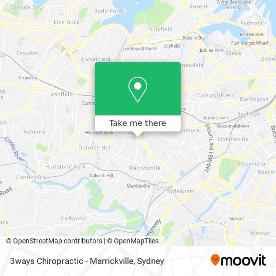 3ways Chiropractic - Marrickville map