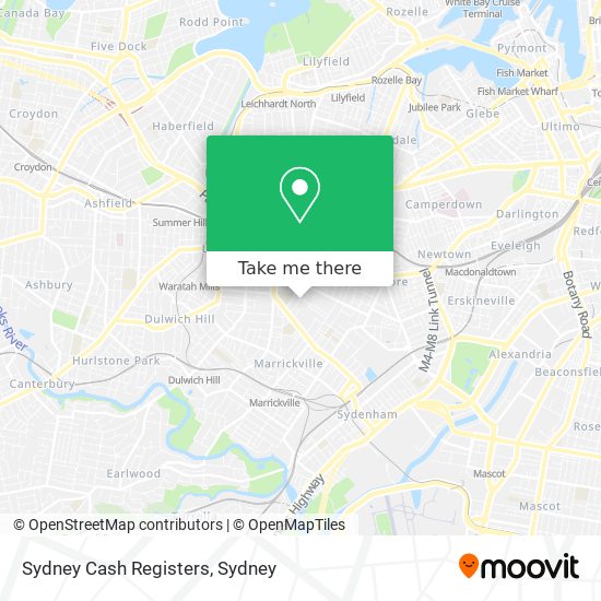 Mapa Sydney Cash Registers